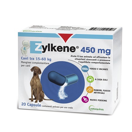 ZYLKENE CANI GROSSA TAGLIA 15-60KG 20 CAPSULE DA 450 MG - Farmafamily.it