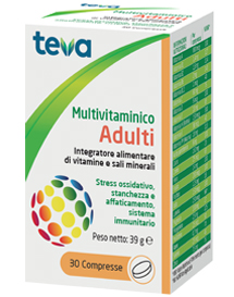 MULTIVITAMINICO ADULTI TEVA 30 COMPRESSE 30 G - Farmafamily.it