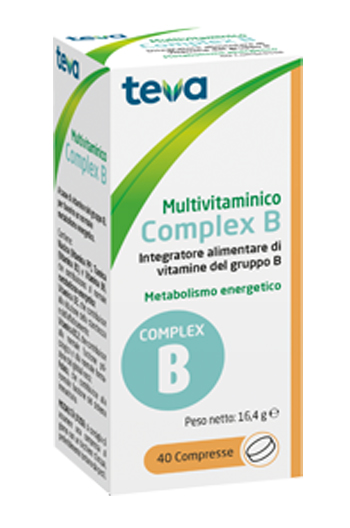 MULTIVITAMINICO COMPLEX B TEVA 40 COMPRESSE 16,4 G - Farmafamily.it