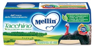 MELLIN OMOGENEIZZATO TACCHINO 2 X 80 G - Farmafamily.it