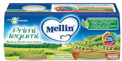 MELLIN OMOGENEIZZATO PRIMI LEGUMI 2 X 80 G - Farmafamily.it