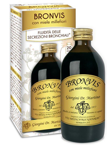 BRONVIS CON MIELE MILLEFIORI 200 ML - Farmafamily.it