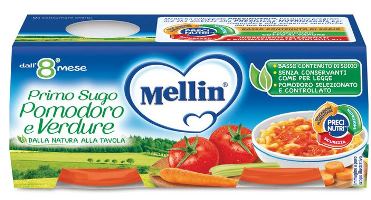 MELLIN PRIMO SUGO POMODORO E VERDURE 2 VASETTI DA 80 G - Farmafamily.it