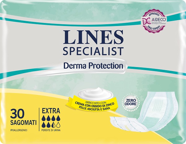 LINES SPECIALIST DERM PANNOLONE SAGOMATO EXTRA 30 PEZZI - Farmafamily.it