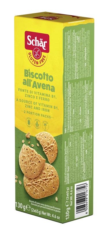 SCHAR BISCOTTI ALL'AVENA 2 BUSTE DA 65 G - Farmafamily.it