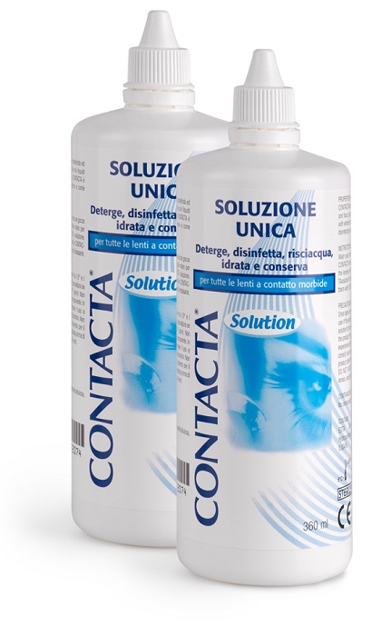 SOLUZIONE PER LENTI A CONTATTO CONTACTA 2 PEZZI 360 ML - Farmafamily.it