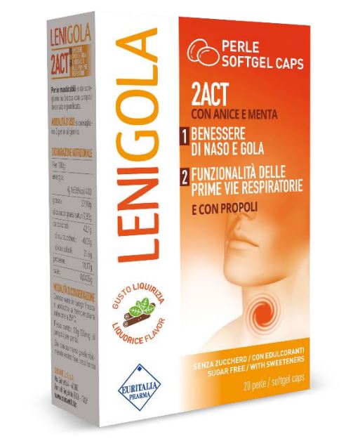 LENIGOLA 20 PERLE SOFTGEL CAPS LIQUIRIZIA - Farmafamily.it
