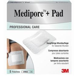 MEDICAZIONE MEDIPORE+PAD 5X7,2CM 5PEZZI - Farmafamily.it