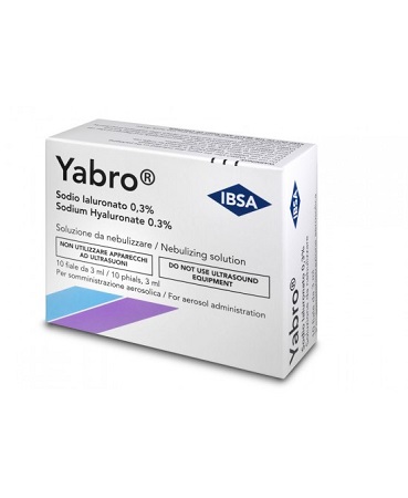 YABRO 10 FIALE 3ML ACIDO IALURONICO 0,3% SOLUZIONE PER NEBULIZZATORE - Farmafamily.it