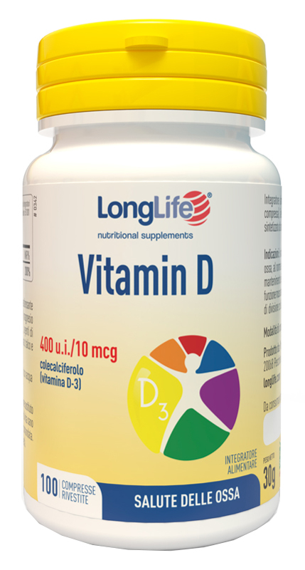 LONGLIFE VITAMIN D 400UI 100 COMPRESSE RIVESTITE - Farmafamily.it
