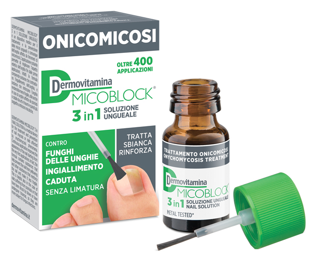 DERMOVITAMINA MICOBLOCK 3 IN 1 ONICOMICOSI SOLUZIONE UNGUEALE 7 ML - Farmafamily.it