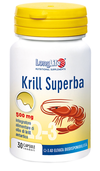 LONGLIFE KRILL SUPERBA 30 CAPSULE INODORI DA 600 MG - Farmafamily.it