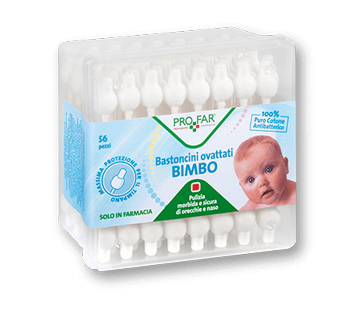 PROFAR BASTONCINI OVATTATI BAMBINI 56 PEZZI - Farmafamily.it