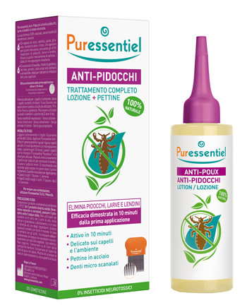 LOZIONE ANTIPIDOCCHI 100 ML + PETTINE PURESSENTIEL - Farmafamily.it