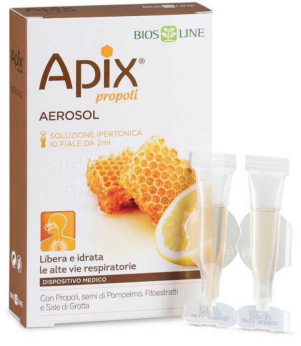 APIX PROPOLI AEROSOL 10 FIALE MONODOSE X 2 ML BIOSLINE - Farmafamily.it