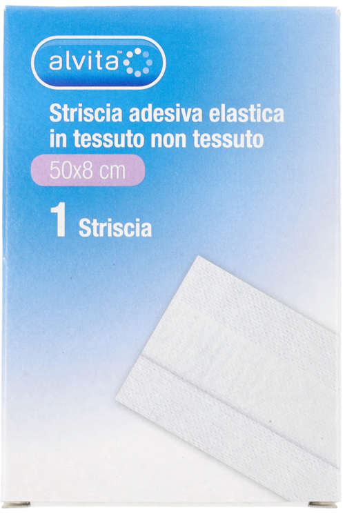STRISCIA ADESIVA ELASTICA ALVITA TNT 50X8CM - Farmafamily.it