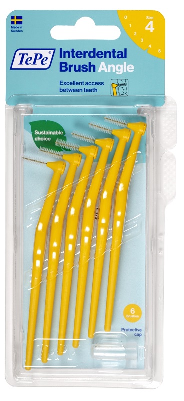 TEPE ANGLE SCOVOLINO GIALLO 0,7MM 6 PEZZI - Farmafamily.it