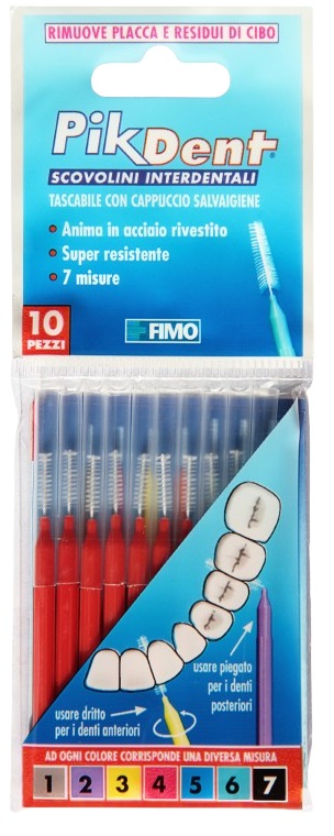 PIKDENT STUZZICOLINO 4 ROSSO 10 PEZZI - Farmafamily.it