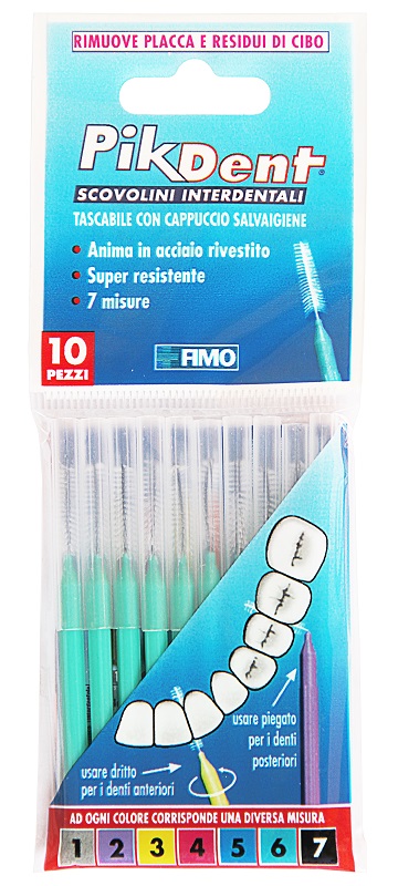 PIKDENT STUZZICOLINO 6 VERDE 10 PEZZI - Farmafamily.it