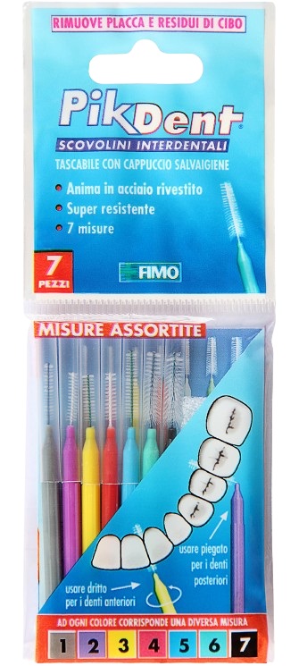 PIKDENT STUZZICOLINO 1 BUSTINA CON 7 MISURE ASSORTITE - Farmafamily.it