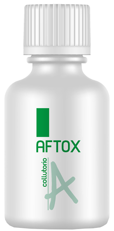 AFTOX COLLUTORIO FLACONE BIANCO, CON TAPPO E MISURINO DISPOSITIVO MEDICO INDICATO IN TUTTE LE LESIONI DEL CAVO ORALE E NEI PROCESSI INFIAMMATORI CORRELATI 100 ML 1 PEZZO - Farmafamily.it