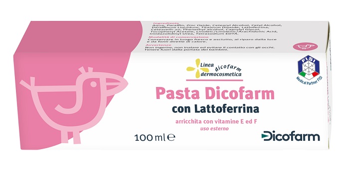 DICOFARM PASTA CON LATTOFERRINA PELLI DELICATE 100 ML - Farmafamily.it
