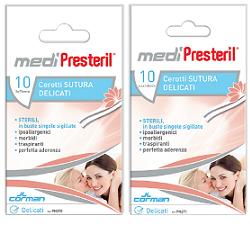 CEROTTO PER SUTURA MEDIPRESTERIL DELICATI TESSUTO NON TESSUTO 6,4X108MM 10 PEZZI - Farmafamily.it