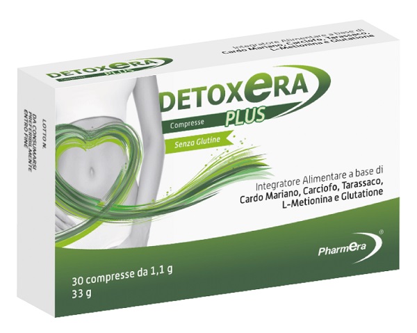 DETOXERA PLUS INTEGRATORE ALIMENTARE PER STIPSI E TRANSITO INTESTINALE 30 COMPRESSE - Farmafamily.it