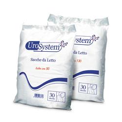 SACCA DI DRENAGGIO DA LETTO PER INCONTINENZA UROSYSTEM TUBO 90 CM SENZA SCARICO 30 PEZZI - Farmafamily.it