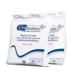 SACCA DI DRENAGGIO DA LETTO PER INCONTINENZA UROSYSTEM TUBO 90 CM CON SCARICO 30 PEZZI - Farmafamily.it