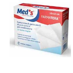 GARZA COMPRESSA MEDS FARMATEXA 12/8 18X40CM 12 PEZZI - Farmafamily.it
