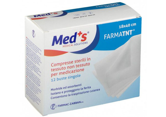 GARZA COMPRESSA MEDS TESSUTO NON TESSUTO 18X40CM 12 PEZZI - Farmafamily.it
