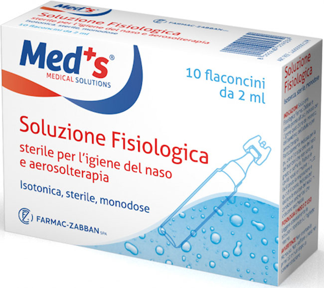SOLUZIONE FISIOLOGICA MEDS STERILE ASTX10 FL 2ML - Farmafamily.it