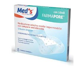 MEDICAZIONE MEDS PORE ADESIVA IMPERMEABILE 10X8CM 5 PEZZI - Farmafamily.it