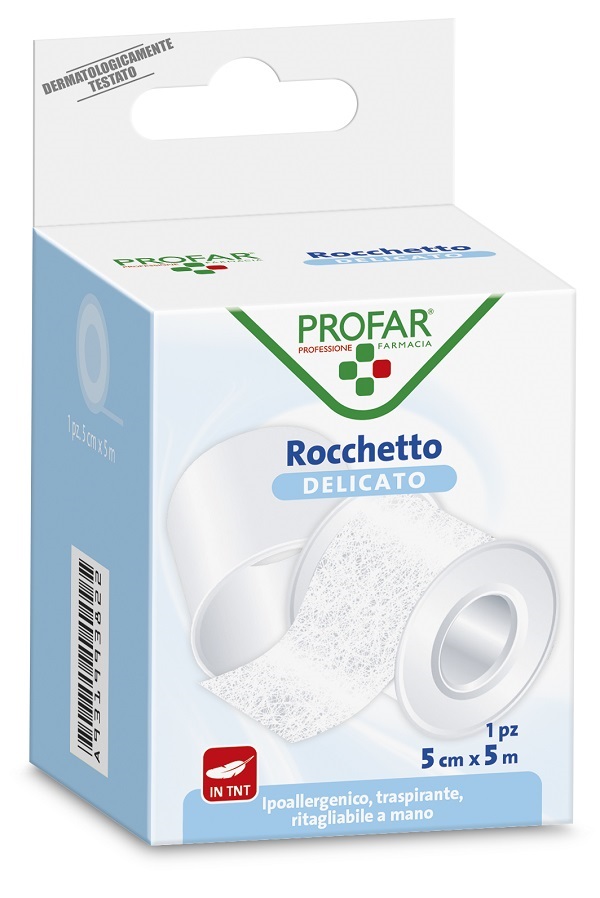 ROCCHETTO TESSUTO NON TESSUTO DELICATO 5 CM X 5 M PROFAR - Farmafamily.it