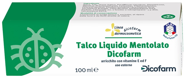 DICOFARM TALCO LIQUIDO MENTOLATO 100 ML - Farmafamily.it