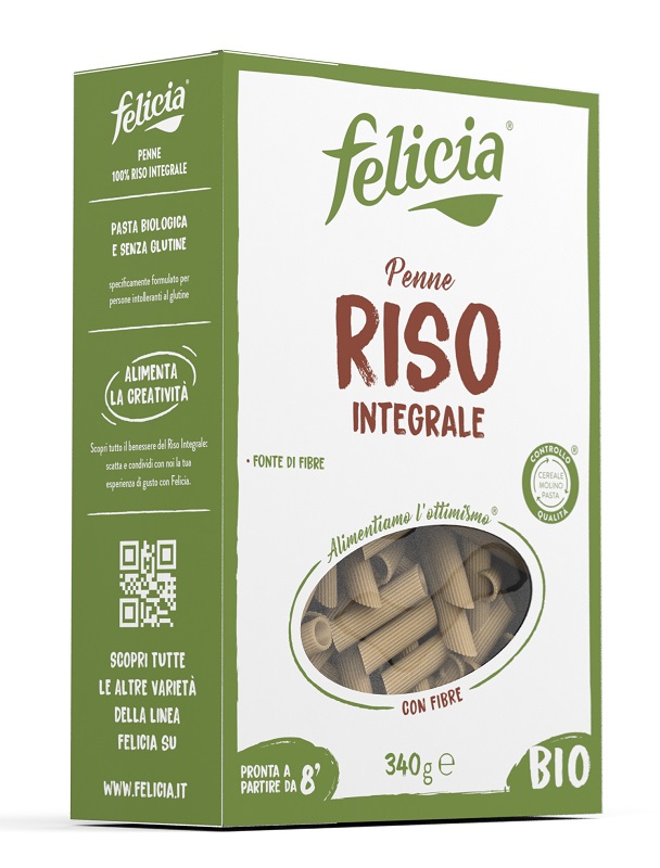 FELICIA BIO RISO INTEGRALE PENNE 340 G - Farmafamily.it