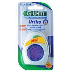 GUM ORTHO FLOSS FILO SPUGNOSO 50 PEZZI - Farmafamily.it