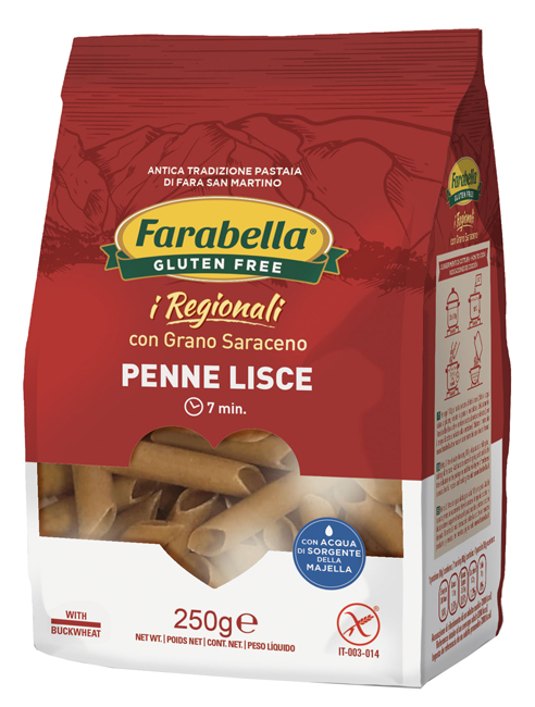 FARABELLA PENNE LISCE GRANO SARACENO 250 G - Farmafamily.it