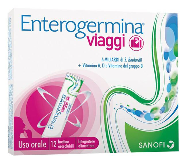 ENTEROGERMINA VIAGGI 12 BUSTINE OROSOLUBILI CONFEZIONE STANDARD - Farmafamily.it