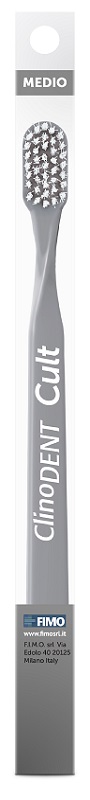 CLINODENT CULT GRIGIO SPAZZOLINO DA DENTI MEDIO - Farmafamily.it