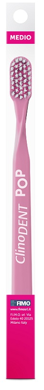 CLINODENT POP ROSA SPAZZOLINO DA DENTI MEDIO - Farmafamily.it