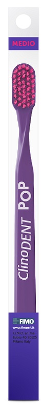 CLINODENT POP VIOLA SPAZZOLINO DA DENTI MEDIO - Farmafamily.it