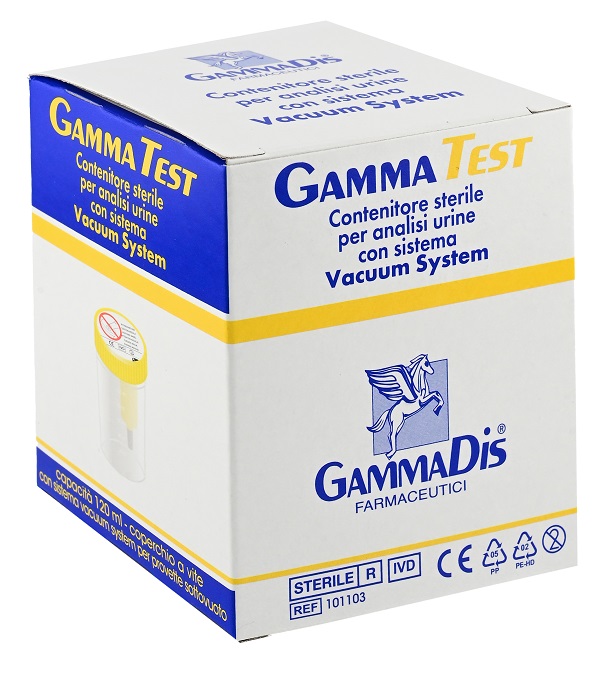 CONTENITORE STERILE PER URINA SOTTOVUOTO 120 ML GAMMADIS - Farmafamily.it