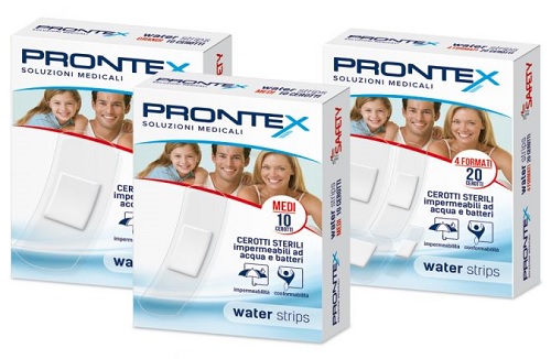 CEROTTO PRONTEX WATER STRIPS ASSORTITO 20 PEZZI - Farmafamily.it