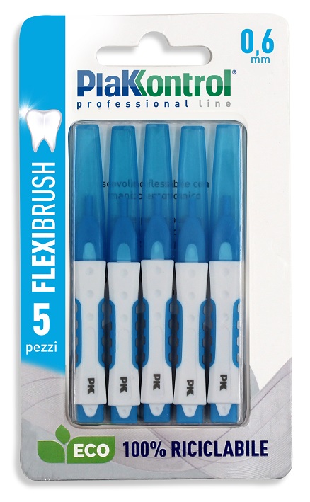 PLAKKONTROL SCOVOLINO INTERDENTALE FLEXI BRUSH06 BLISTER 5 PEZZI - Farmafamily.it