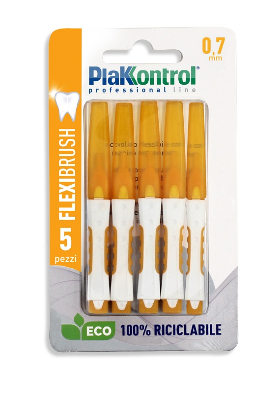 PLAKKONTROL SCOVOLINO INTERDENTALE FLEXI BRUSH07 BLISTER 5 PEZZI - Farmafamily.it