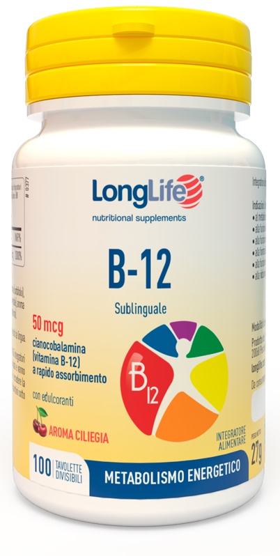 LONGLIFE B12 50MCG SUBLINGUALE 100 TAVOLETTE - Farmafamily.it
