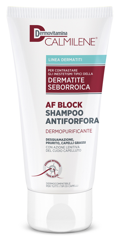 DERMOVITAMINA CALMILENE AF BLOCK SHAMPOO ANTIFORFORA DERMOPURIFICANTE DERMATITE SEBORROICA 200 ML - Farmafamily.it
