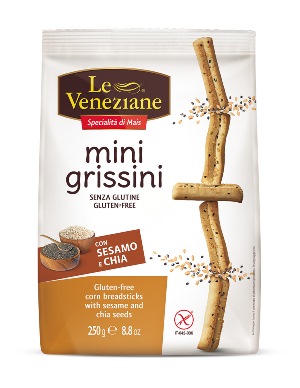 LE VENEZIANE MINI GRISSINI SESAMO E CHIA 250 G - Farmafamily.it
